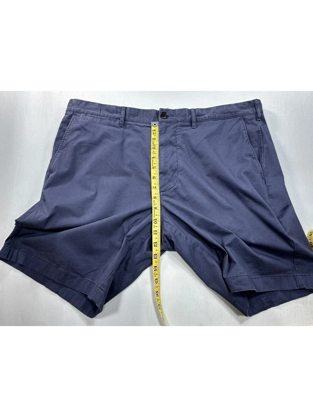 J Crew Flat Front Chino Shorts Blue Mens 38